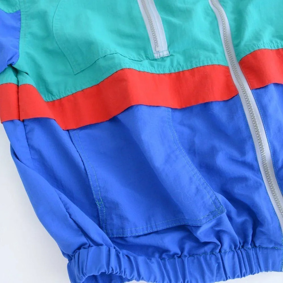 Vintage Starbust Disney Caribbean Beach Resort Primary Colours Windbreaker XL - Picture 9 of 14